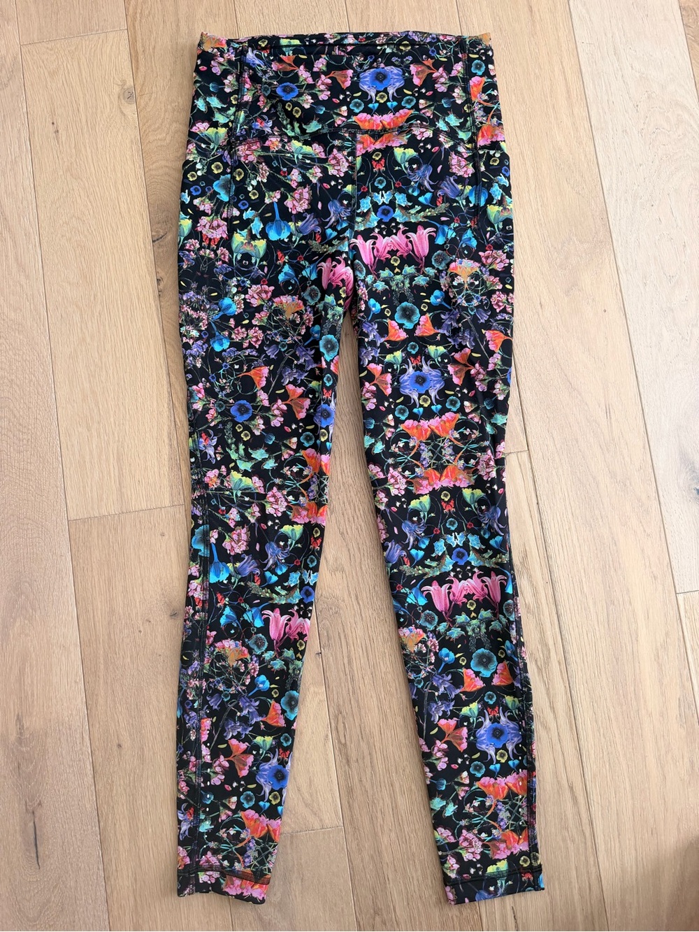 lululemon athletica Black Floral Multicolor Leggings